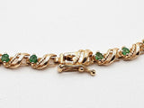 Emeralds 14k Yellow Gold 6.5g Tennis Bracelet 7.25 In Do0726pxzde