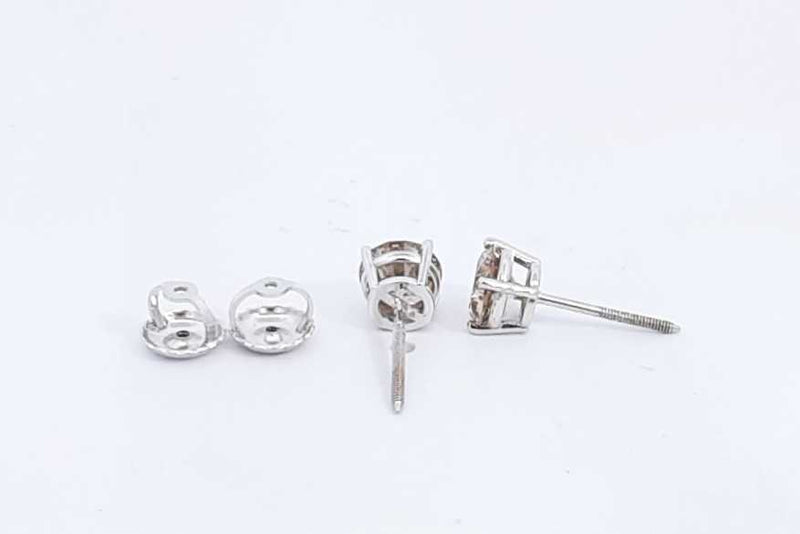 Approx. 1.2ctw Diamond Screw Back Stud Earrings In 14k White Gold Eb0423icrsa