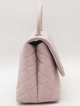 Chanel Light Pink Quilted Cavier Coco Top Handle Bag Eb1025wrxzde