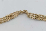 10k Yellow Gold Multistrand Rope Bracelet With Diamonds 3.3g 7 Inch Eb0826lxzsa
