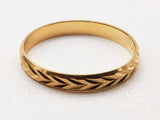 14k Yellow Gold 1.1g Chevron Band Ring Size 6 Do1024wxde