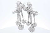 Andreoli 18k White Gold 5.36cttw Diamond Omega Back Earrings 37g Eb0326rrxzde