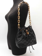 Louis Vuitton Coussin Bucket Bag In Black Monogram Empreinte Leather Fw0726przdu