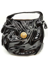 Gucci 211844 Hysteria Black Patent Leather Hobo Bag Do1224oxzde