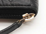 Chanel Black Camilla Cc Embossed Leather Zippy Accordion Wallet Do0726lcrde
