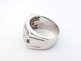 1.69 Cttw Diamond & 14k White Gold Multi Row Ring 15.4g Size 8.25 Fw0726loxzdu