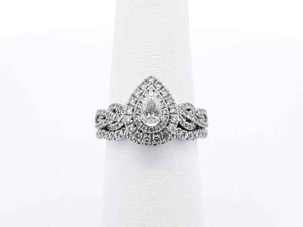 1.92 Cttw Diamond & 14k White Gold Neil Lane Bridal Set 6.7 Grams Size 7 Fw0724lxzxdu