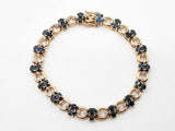 Sapphires Diamonds 14k Two Tone Gold 14.8g Bracelet 6.75 In Do0326prrde
