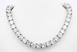 27.8cttw Diamond Tennis Necklace 14k White Gold 54.6 Grams 22 Inch Eb1225cxxzsa