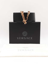 Versace 50mm Black Leather Belt & Gold-tone Virtus Buckle Fw0525crdu