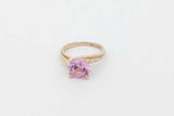Pink Gemstone Ring In 10k Yellow Gold 2.8 Grams Size 5 Eb0926srsa
