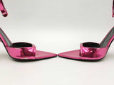 Versace Pinpoint Stiletto Heel Sandals In Mirrored Fuschia Size Eu 39 Fw0225rzdu