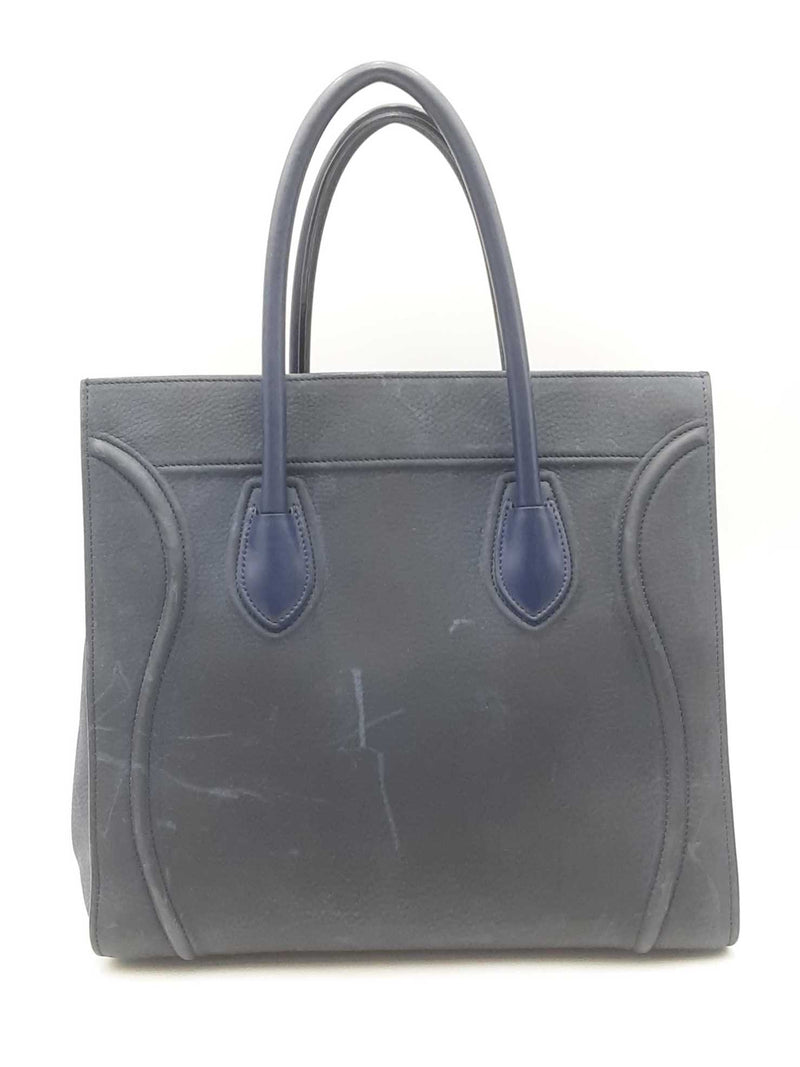 Celine Phantom Navy Blue Leather Luggage Tote Bag Eb0824pxzsa