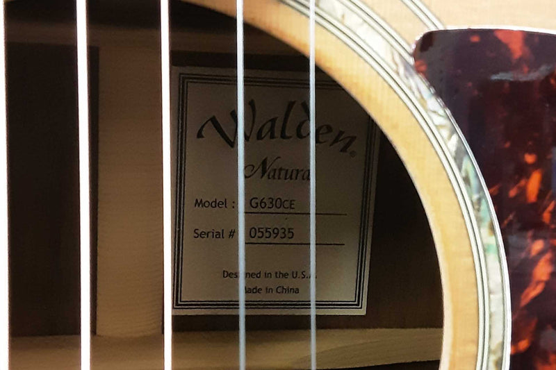 Walden Natura G630ce Acoustic/ Electric Guitar Eb0425orxsa