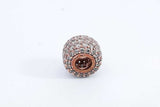 Pandora Rose Gold Plated Sparkling Pave Triple Row Charm 2.3 Grams Eb1024rdu