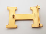 Hermes 32mm H Hammered Goldtone Belt Buckle Do0126pxzde