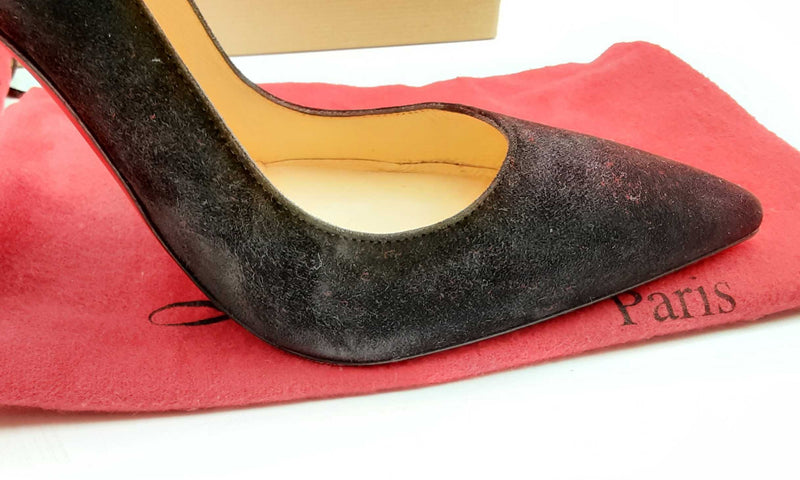 Christian Louboutin So Kate Veau Velours Black Suede Heels Size 39 Eb0624lrxsa