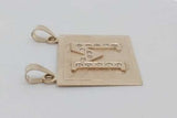 14k Yellow Gold Rectangle M Pendant With Diamonds 20.4 Grams Eb1026lexzsa