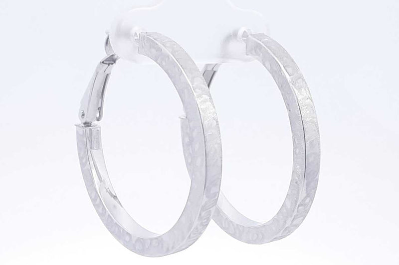 14k White Gold Hoop Earrings 3.1 Grams Eb1224crsa