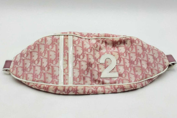Christian Dior Trotter Diorissimo Oblique Pink & White Waist Bag Eb1125lrxdu