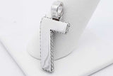 14k White Gold Diamond Number 7 Pendant 5.5 Grams Eb0626wrxsa