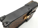 Louis Vuitton Vertical Trunk In Monogram Coated Canvas & Black Leather Fw0726rxzdu