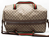Gucci Medium Duffle With Web Beige / Tan Aa0626crzsa