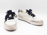 Palm Angels Beach University Sneakers In White & Navy Leather Size 44 Fw0226erdu