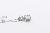 Approx. 0.15ctw Diamond Pendant & Chain In 14k White Gold 1.5g 19 In Eb1024exsa