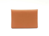 Hermes Calvi Duo Card Case In Gold Epsom Leather Fw0526wzxdu