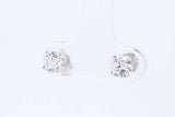 1.0cttw Diamond Stud Earrings In 14k White Gold 1.5 Grams Eb0126sxzdu