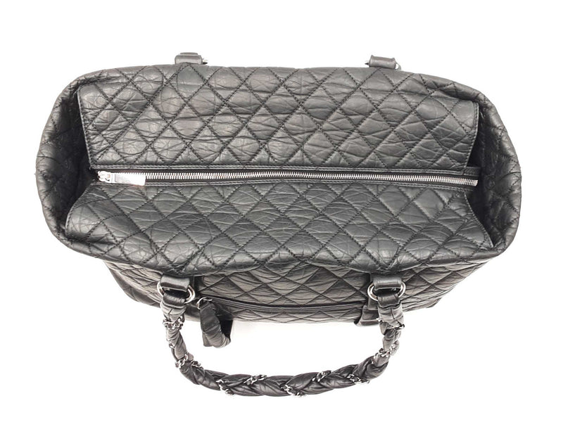 Chanel Lady Braid Tote Bag In Black Aged Calfskin Fw0425cxzdu