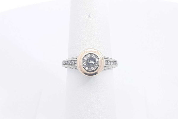 Approx. 1.7ctw Diamond Ring In 14k Yellow & White Gold 4.5g Size 7 Eb1224llxzsa