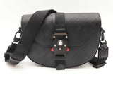Mont Blanc 3.0 Lock Round Black Embossed Leather Messenger Bag Do0526oxzde