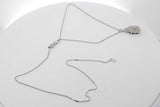10k White Gold Diamond Pendant & 14k White Gold Chain 6.8 Grams 22 Inch Eb0926rrxsa