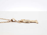 14k Yellow Gold Santa Muerte Pendant & Mariner Link Chain 9g 24 Inch Fw0826czxdu