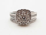 0.7 Cttw Lab Grown Diamonds 10k White Gold 6.6g Two Set Rings Size 7 Do0726wxzde
