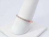 0.17 Cttw Diamond & 10k Rose Gold Half Eternity Band 1.5g Size 8.25 Fw0426lzxdu