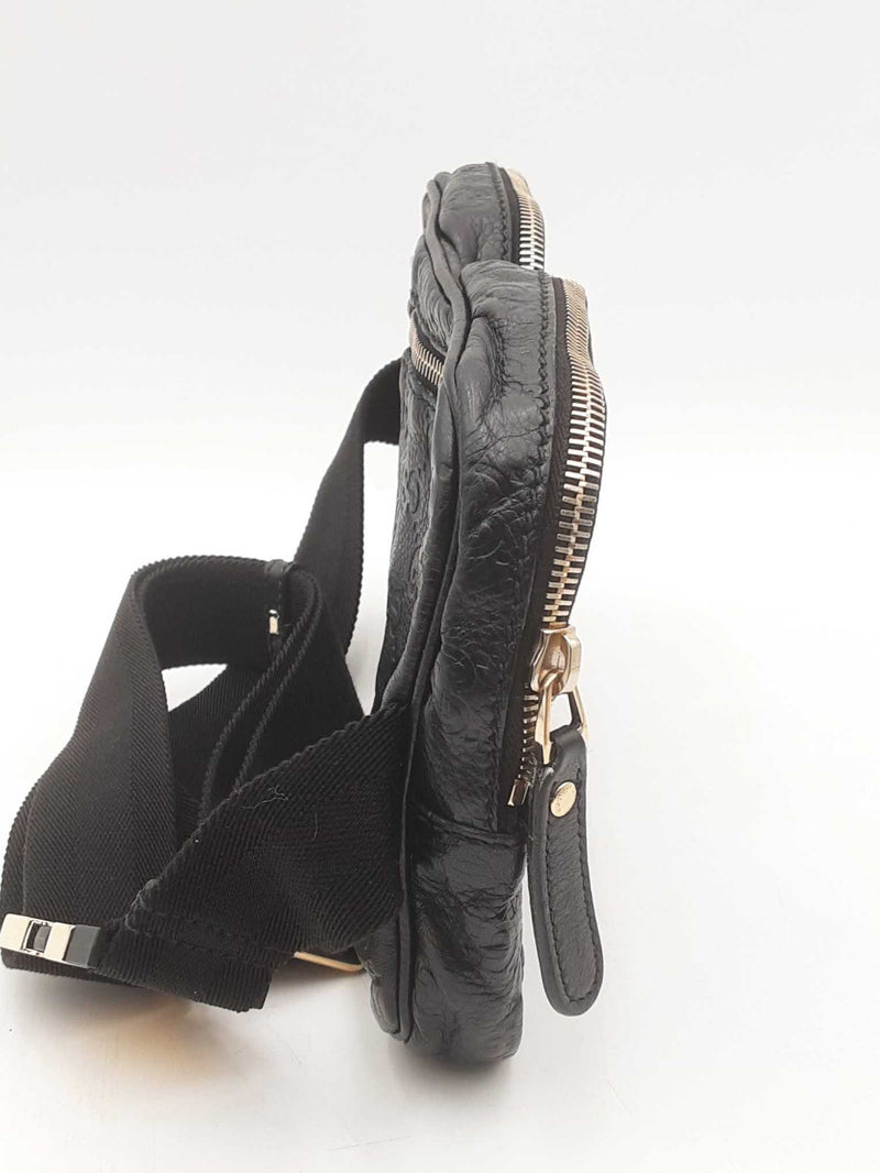 Gucci Guccissima Black Leather Belt Bag Sd0325oizsa