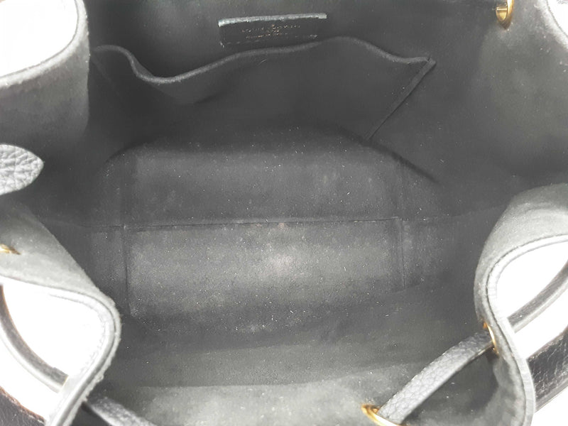 Louis Vuitton Lockme Black Leather Bucket Bag Do0425sxzde