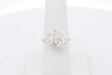 3.13cttw Lab Grown Pear Shaped Diamond Ring 14k Gold 3.3g Size 6.5 Eb0826scrsa