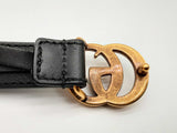 Gucci Gg Black Marmont Thin Leather Belt Size 75/30 Do1124lrxde