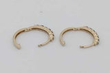 0.36cttw Diamond Hoop Earrings In 14k Yellow Gold 2.6 Grams Eb0926orxsa