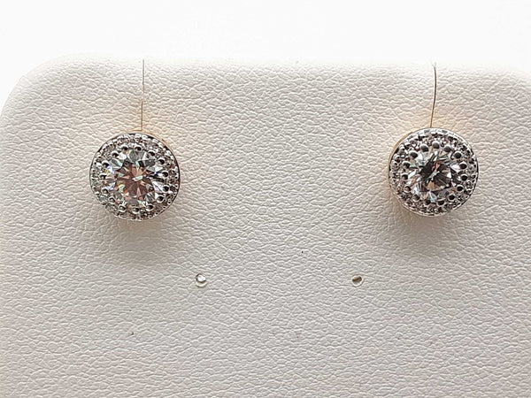 1.00 Cttw Lab Grown Diamonds 14k Two Tone Yellow White Gold 1.8g Stud Earrings Do0525osxde