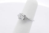 1.0ctw Center Round Diamond Ring 14k White Gold 2.5 Grams Size 4.75 Eb0526lwcrsa