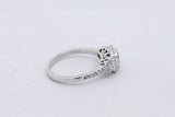 0.82cttw Diamond Cluster Ring In 14k White Gold 3.4 Grams Size 7 Eb0626osxsa