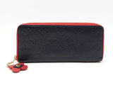 Louis Vuitton Blooming Flower Clemence Wallet In Navy Blue Monogram Empreinte Leather Fw0726lwrdu