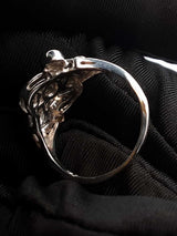 0.38 Cttw Diamond & 12k White Gold Cocktail Ring 4 Grams Size 7.5 Fw0826oirdu