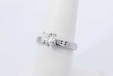 0.75ctw Round Center Diamond Ring 14k White Gold 3.5 Grams Size 7 Eb1025lxxzdu