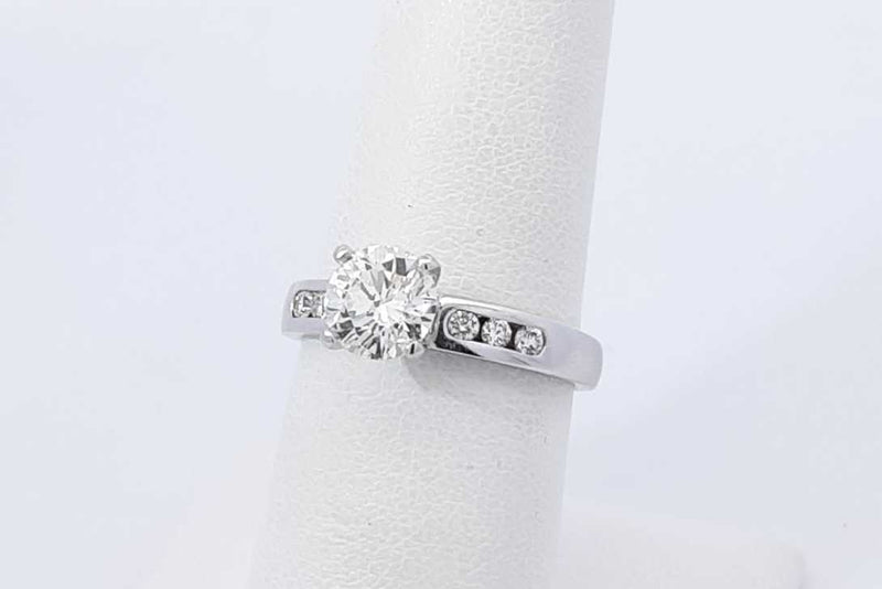 0.75ctw Round Center Diamond Ring 14k White Gold 3.5 Grams Size 7 Eb1025lxxzdu